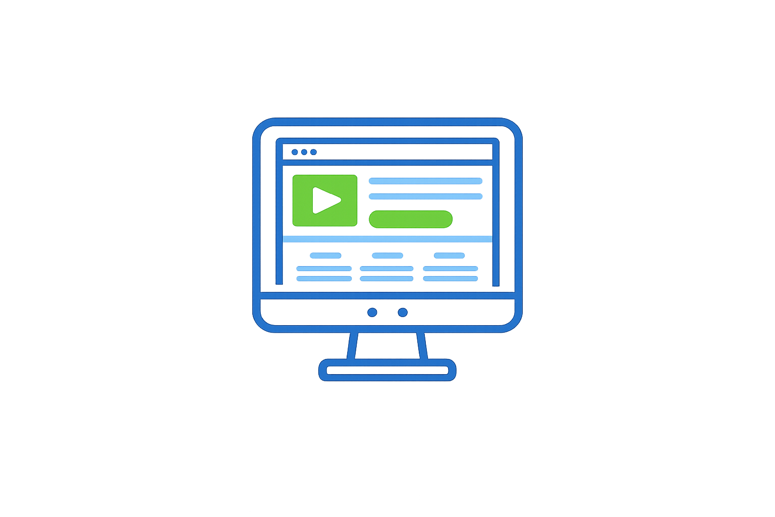 custom website design icon for contractors and service businesses