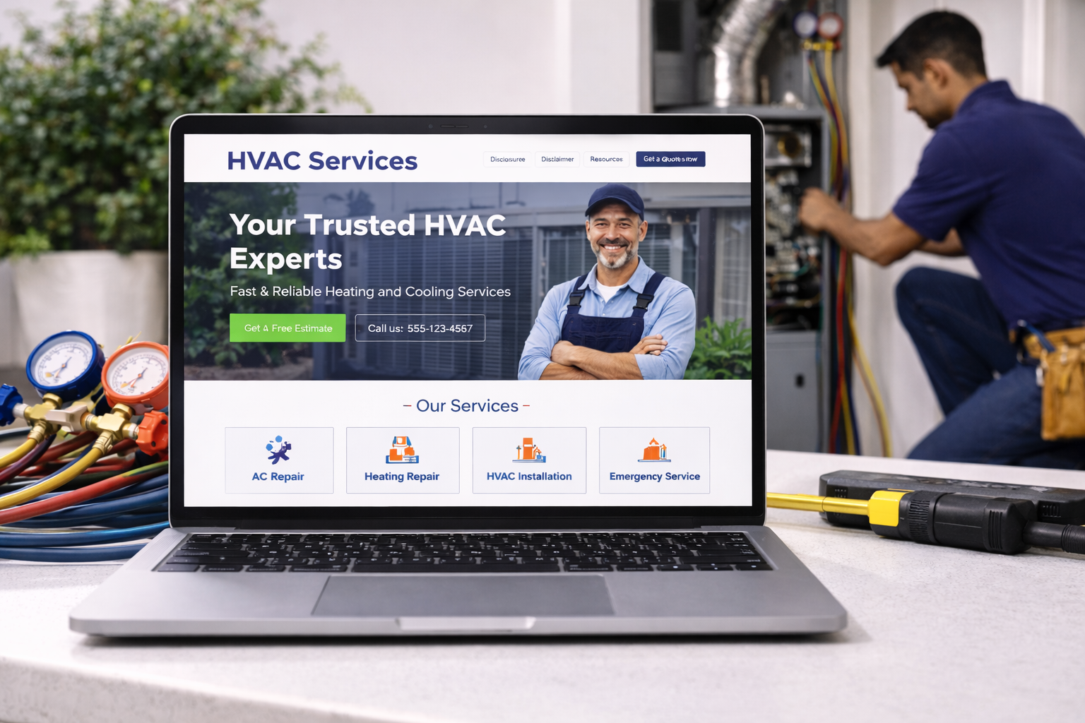 HVAC services on display