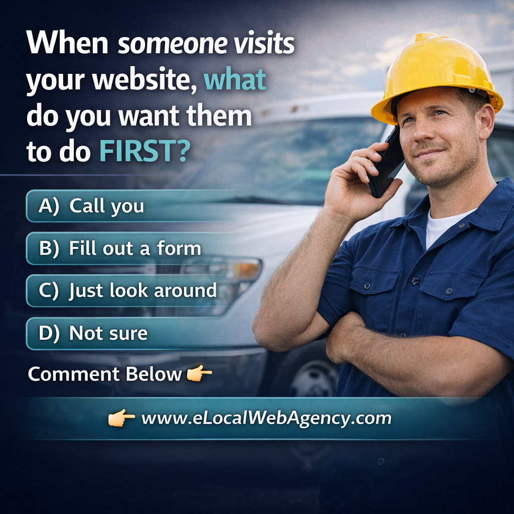 Quick question for business owners… 1 Whats your websites first impression